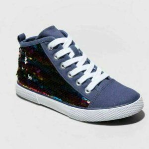 Zandra Flip Sequin Mid Top Sneakers Lace Up